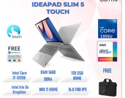 Lenovo Ideapad Slim 5 15 TOUCH CORE i7 1165G7 16GB 512GB SSD 15.6 - PAKET ACC, SSD 512GB